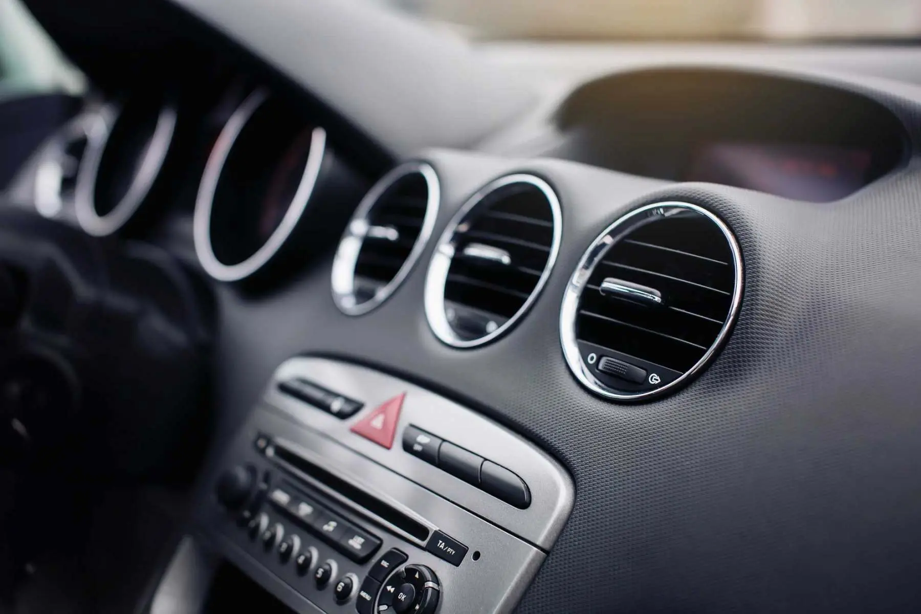 Climate control air conditioning unit inside a car serviced by C.A.M.S. Chippenham